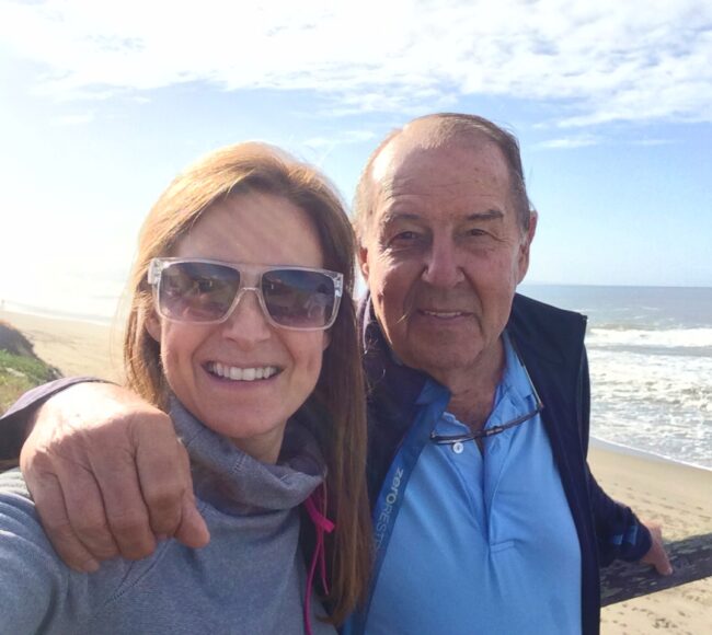 Ed and his daughter Mia at the coast